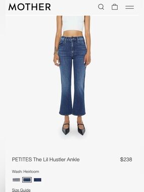MOTHER Lil’ Mother - Hustler Ankle Fray in Heirloom wash